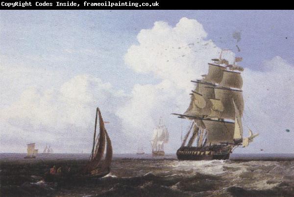 Attributed to john wilson carmichael Shipping off Scarborough (mk37)